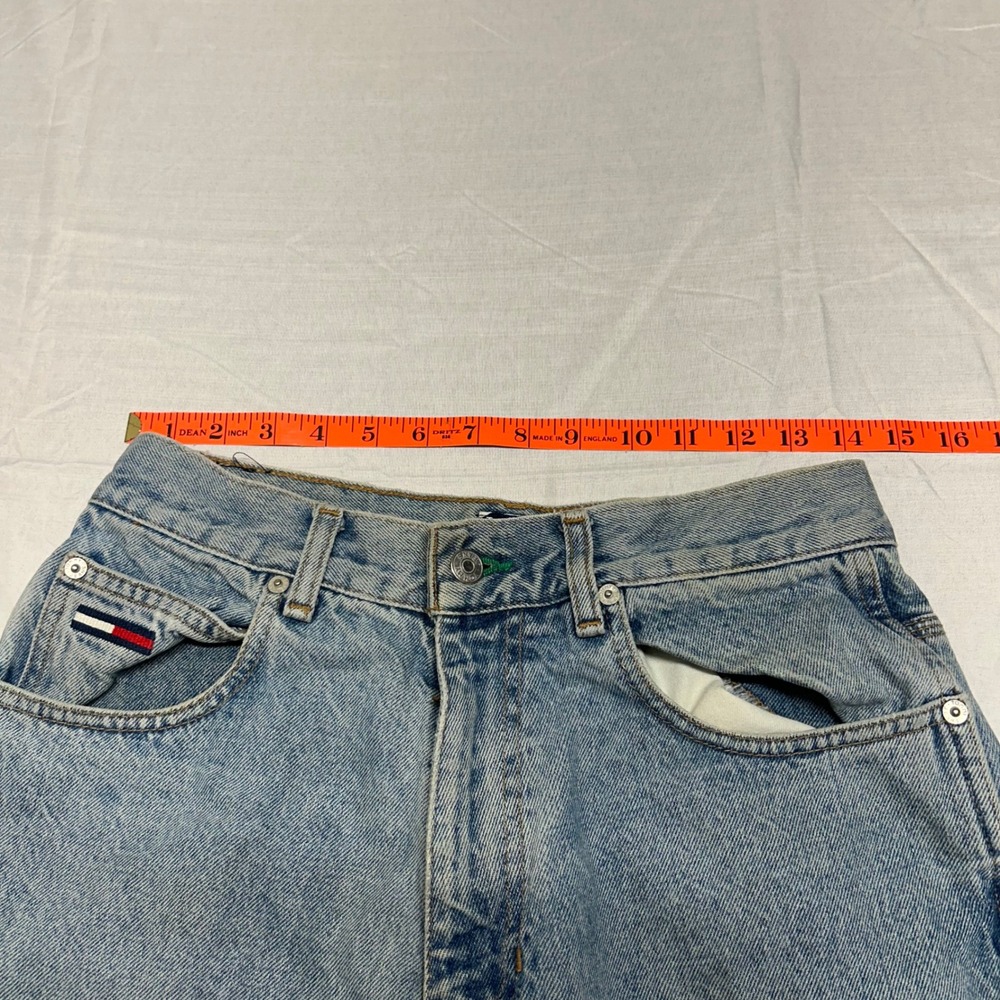 Vintage Tommy Hilfiger Carpenter Jeans Mens 29x34 Light Wash Baggy Denim Blue - Picture 7 of 10